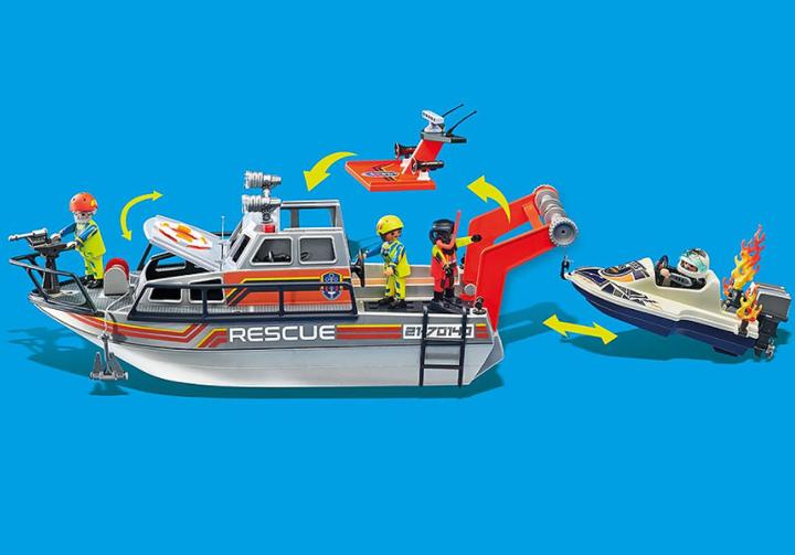 Produktbild Playmobil Seenot: Löscheinsatz mit Rettungskreuzer (70140, Playmobil City Life)