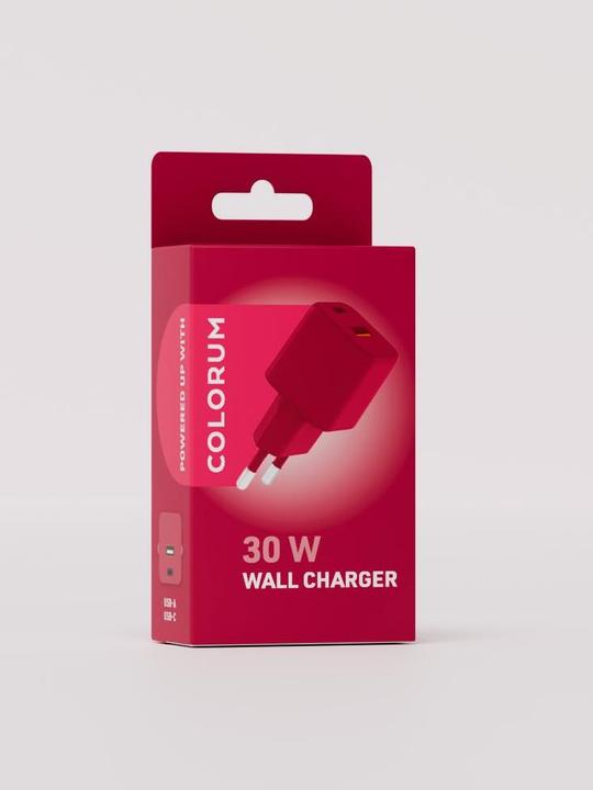 Actual product image Forever COLORUM wall charger USB-A + USB-C PD 30W CLS30-AC-02 xMagenta (30 W)