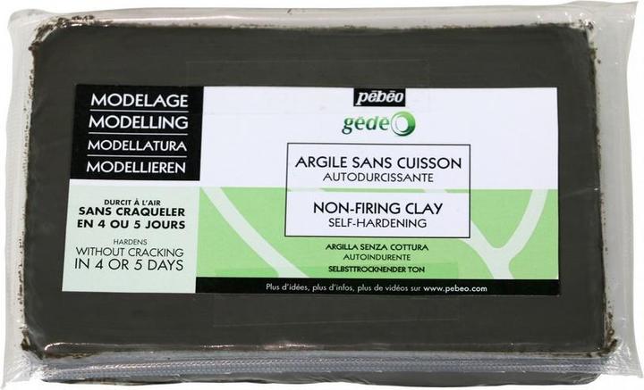Productafbeelding Pebeo Gédéo Zelfdrogend Kleibeton Grijs Ongebakken Blok van 1,5 Kg (Beton grijs)