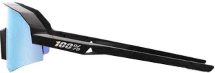 Actual product image 100% SLENDALE XS - Matte Black - HiPER Blue Multilayer Mirro (Mat Black, HiPer blue multilayer mirror)