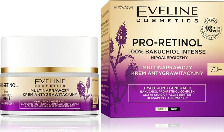 Actual product image Eveline Pro-Retinol 100% Bakuchiol Intense 70+ Anti-Gravity Day (50 ml)