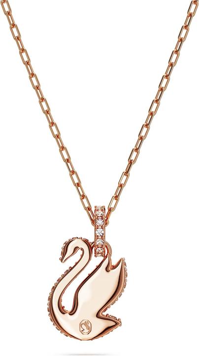 Actual product image Swarovski Iconic Swan Necklace Swan Small White Rose Gold (Swarovski Metal, 38 cm)
