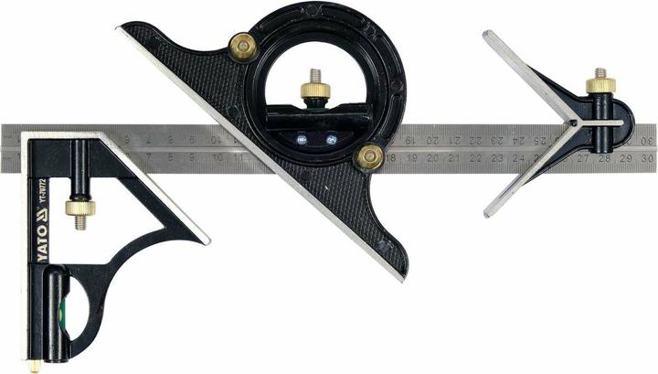 Actual product image Yato Multifunction angle 300mm Combination angle with stop angle Counter-rotating scale Precision angle