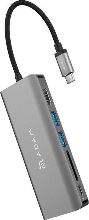 Image du produit Adam Elements Casa Hub A01 USB-C (000065) station grise (USB-B, 6 Ports)