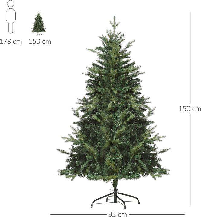 Immagine prodotto Homcom Albero di Natale artificiale (150 cm)