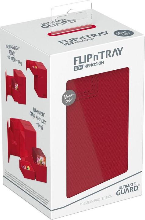 Immagine prodotto Ultimate Guard Flip'n'Tray 80+ XenoSkin Monocolor Rouge