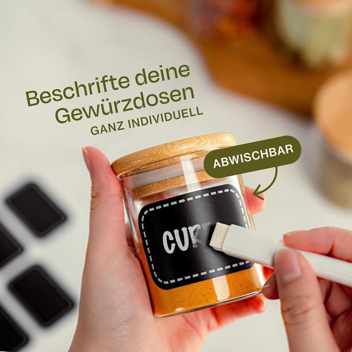 Image du produit Praknu 20er Gewürzgläser-Set, spülmaschinenfest und luftdicht (2.40 l)