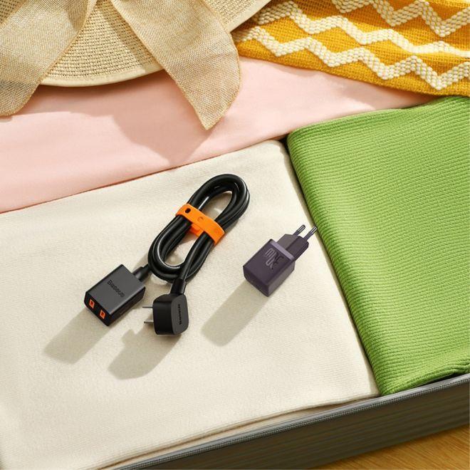 Actual product image Baseus Mini wall charger GaN5 30W (purple) (30 W)