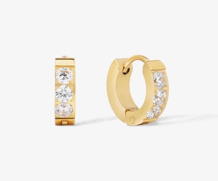 Actual product image Sensora Jewelry Sparkle Hoops Earrings (Stainless steel)