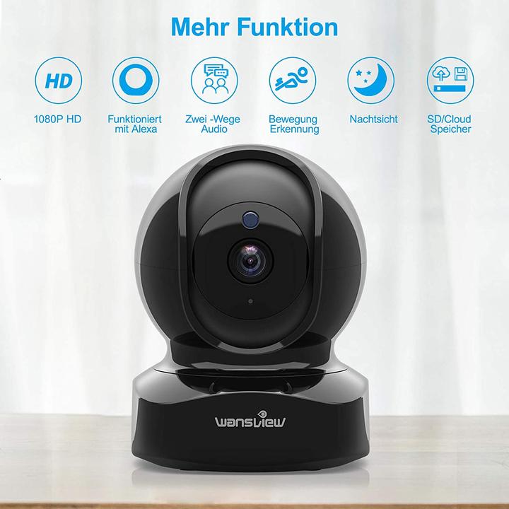 Actual product image Wansview Indoor IP Camera 1080P (Black)