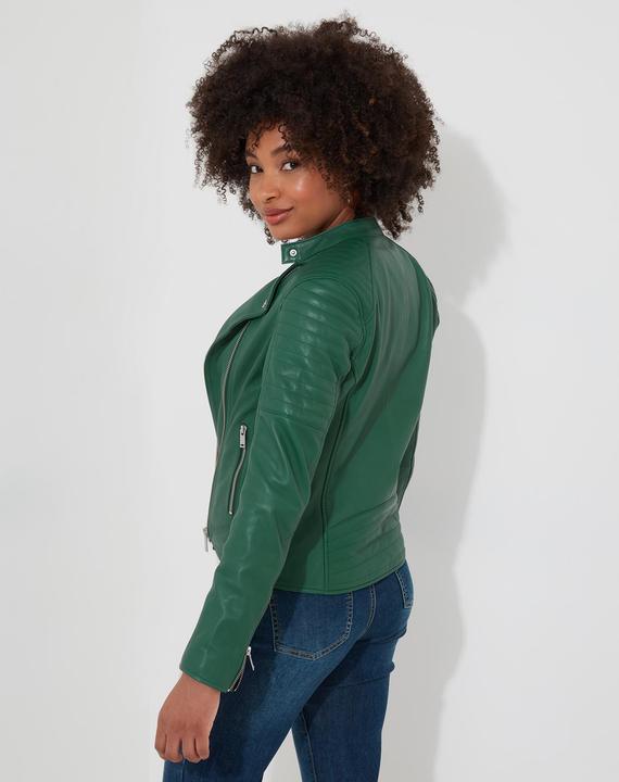 Produktbild Joe Browns Grandad Collar Leather Biker Jacket (40)