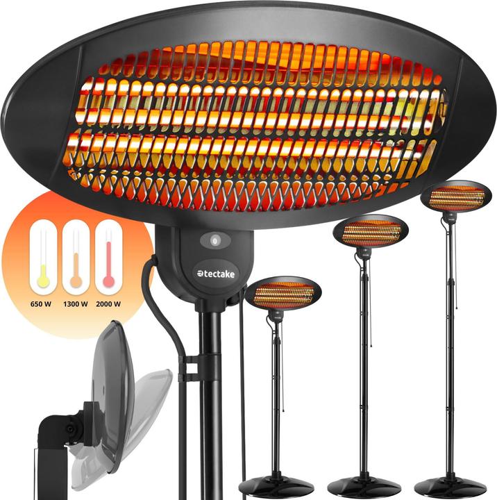 Image du produit tectake Radiateur infrarouge Solaris Monolith 2000W réglable en hauteur (2000 W)