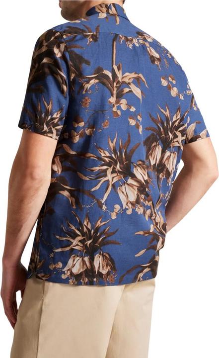 Actual product image Ted Baker Unisex Adult Belmar Linen Blend Short-Sleeved Shirt (M)