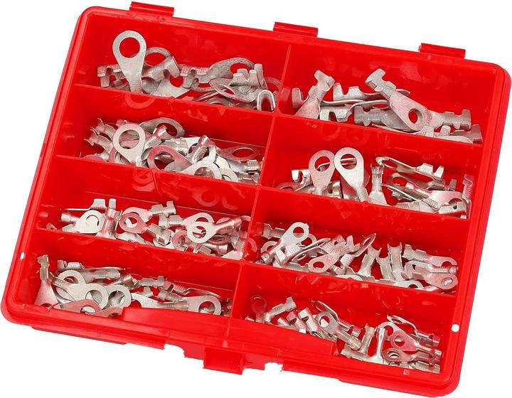 Immagine prodotto Kalitec Confezione da 180 pezzi di capicorda ad artiglio non isolati 0,5-6mm² I Capicorda ad anello I Ka