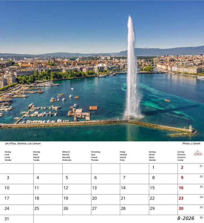 Actual product image Schweiz 21x24 2026 (21 x 24 cm, Hardcover, French, German, Italian)