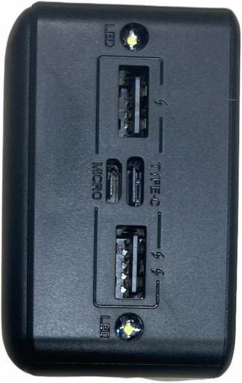 Actual product image Riff YM-407S Mega Power Bank Charger 2x USB 2.1A maximum output (30 mAh)