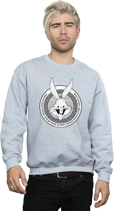 Actual product image Looney Tunes Mens Bugs Bunny Greek Circle Sweatshirt (XL)