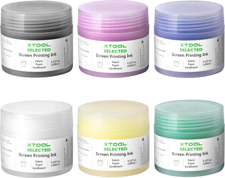 Produktbild XTool Basic Color Screen Printing Ink Set - 6 Colors