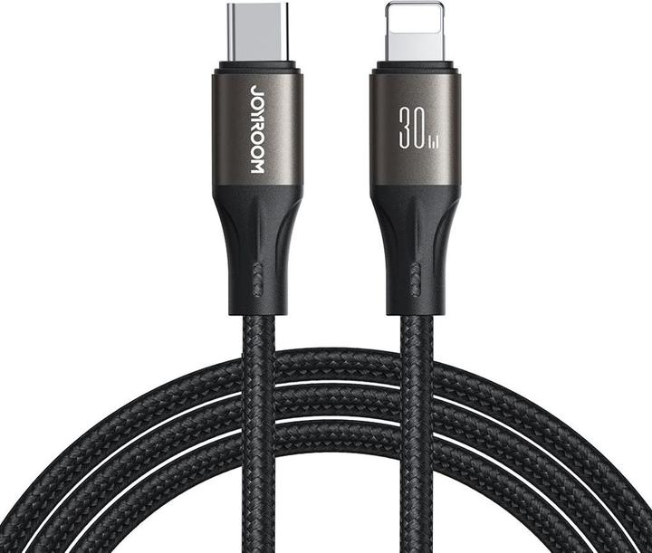 Image du produit Joyroom Câble Light-Speed USB-C vers Lightning SA25-CL3, 30W, 1.2m (noir) (1.20 m, USB 3.2 Gen 1, 30 W)
