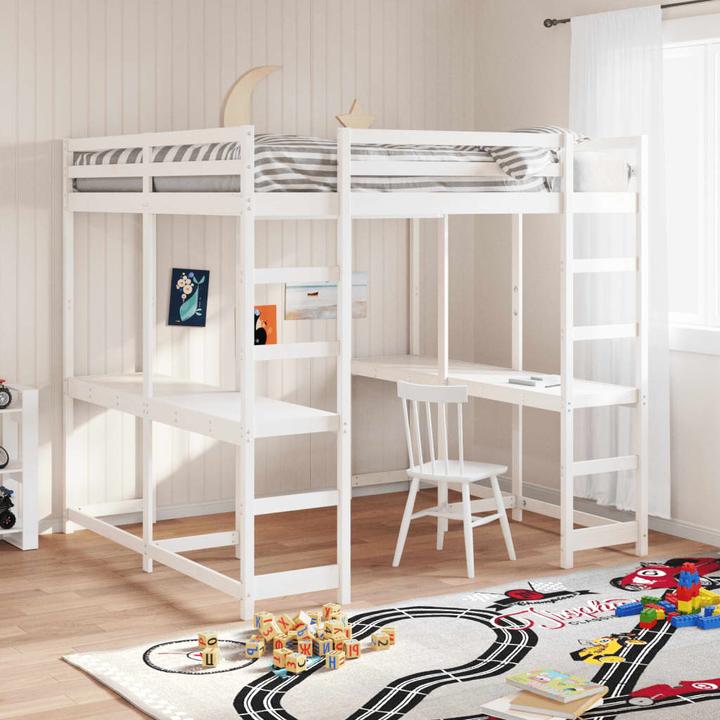 Produktbild VidaXL Hochbett mit Schreibtisch & Leiter (140 x 200 cm)