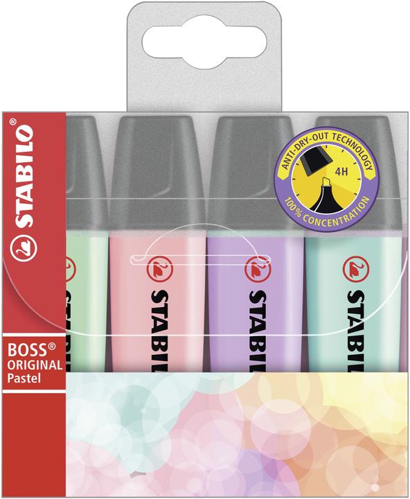 Image du produit STABILO Surligneur BOSS ORIGINAL Pastel (Pastel, 5 mm, 4 x)