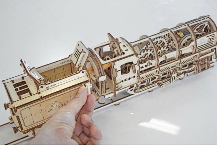 Actual product image Ugears Steam locomotive with tender