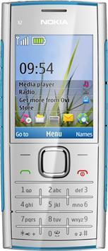 Produktbild Nokia X2-00 - Silber/Blau (2.20", 5 Mpx)