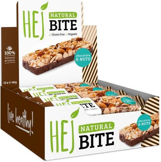 Produktbild HEJ Nutrition Natural Bite (12 x 40g) (Chocolate & Nuts, 12 Stk., 480 g)