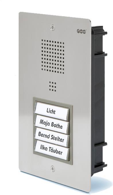 Actual product image Auerswald TFS Dialog 304 / 4 push-buttons / stainless steel / for flush-mounting/operation on analogue