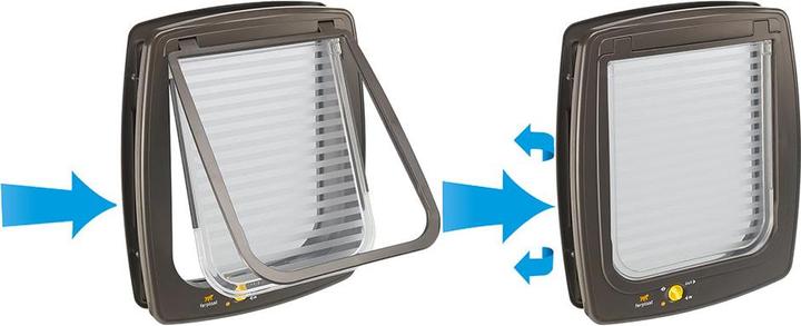 Produktbild Ferplast Swing 7 - Tür mit Magnetverschluss für kleine Hunde und Katzen braun (Magnetische Katzenklappe)