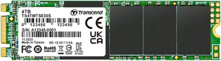 Productafbeelding Transcend 4TB M.2 2280 SSD SATA3 B+M SLEUTEL (4000 GB, M.2 2280)