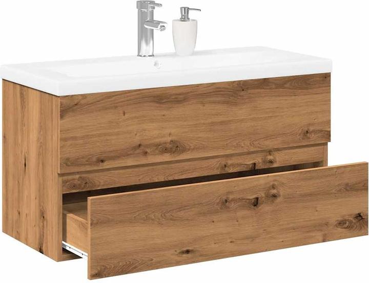 VidaXL Waschbeckenunterschrank Wand Unterschrank Badschrank mit Einbaubecken