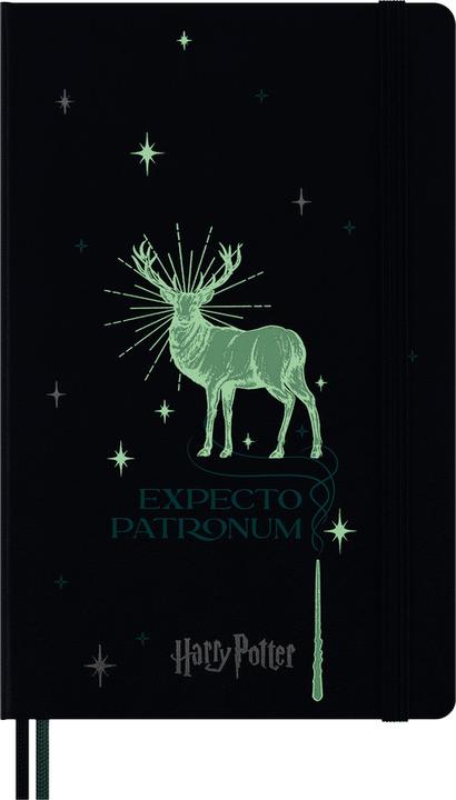Image du produit Moleskine Harry Potter Patronum (130 x 210 mm, À rayures, Couverture rigide)