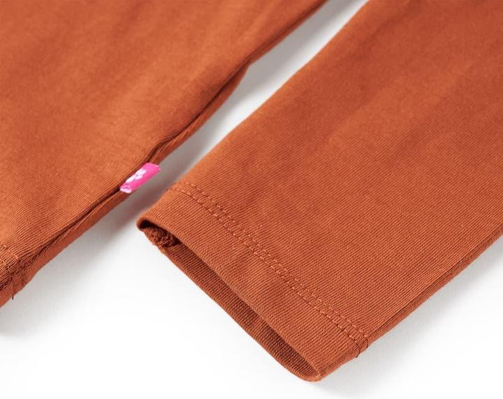 Actual product image VidaXL Children's long-sleeved shirt Cognac 104,Material: 95 % cotton. 5 (104)