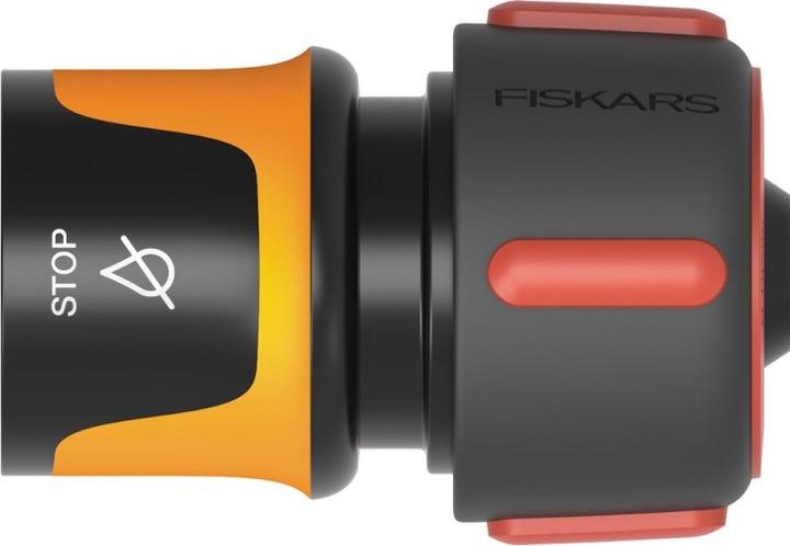 Produktbild Fiskars Schlauchanschluss, Mit Stopp-Mechanismus, SoftGrip-Kontaktpunkte, Universalgrösse, Ø 1,9 cm ( (Schlauchanschluss, 19 mm)