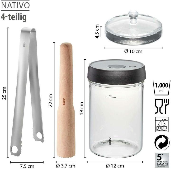 Produktbild GEFU Fermentier-Set Nativo (1 Stk., 1 l)