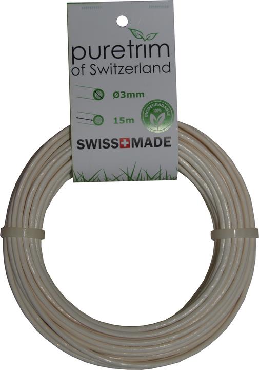 Produktbild Puretrim Mähfaden rund 15m (Vertikutierer, Rasenmäher, Heckenschere, Rasentraktor, Mähroboter, Häcksler, Kettensäge, Rasentrimmer, Trimmerfaden + Fadenspule)
