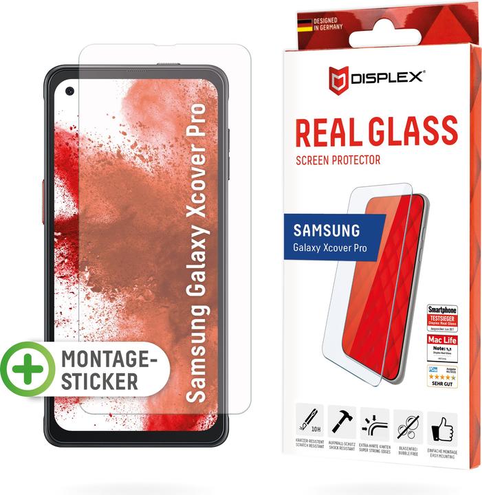 Actual product image Displex Real Glass, 2D Panzerglas (1 Piece, Samsung Galaxy Xcover Pro)