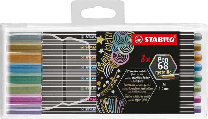 Produktbild STABILO Pen 68 Premium Metallic-Filzstift (Sortiert, 8 x)