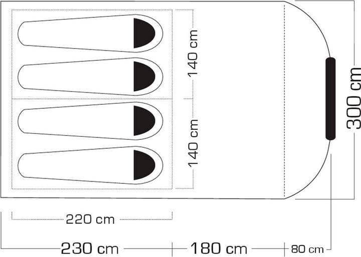 Produktbild Trevolution Castello 4 (Tunnelzelt, 13.50 kg, 4 Personen)