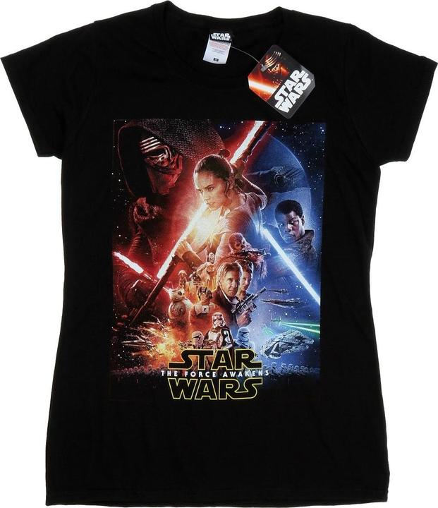 Immagine prodotto Star Wars Force Awakens Poster Maglietta Donna (L)