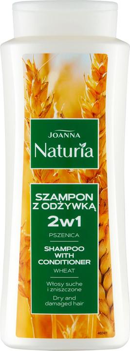 Produktbild Joanna Naturia, Shampoo mit Conditioner für trockenes und beschädigtes Haar, Weizen, 500 ml (Treffer (500 ml, Flüssiges Shampoo)