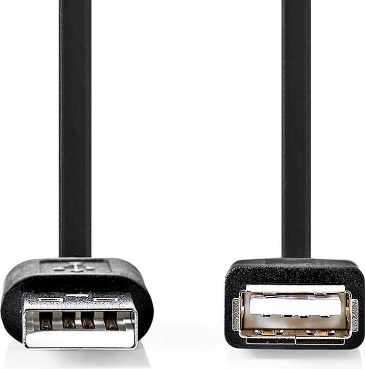 Immagine prodotto Nedis Cavo USB | USB 2.0 | USB-A maschio | USB-A femmina | 480 Mbps | Nichelato | 1,00 m | Rotondo | P (1 m, USB 2.0)