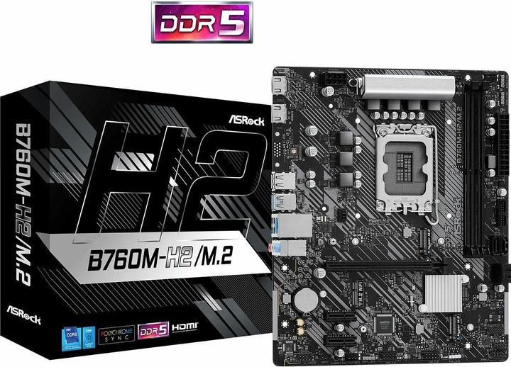Produktbild AsRock B760M-H2/M.2 (LGA 1700, Intel B760, mATX)
