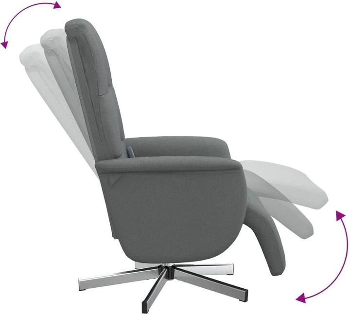 Image du produit VidaXL Fauteuil de massage avec repose-pieds Tissu gris foncé,Couleur