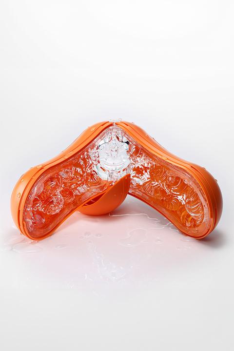 Actual product image Tenga Flip Orb Sunset Orange