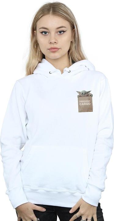 Immagine prodotto Star Wars The Mandalorian Precious Cargo Faux Pocket Felpa con Cappuccio Donna (XXL)