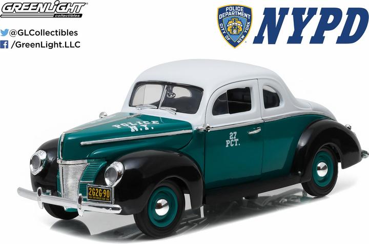 Greenlight Collectibles 1940 Ford Deluxe Coupe NYPD