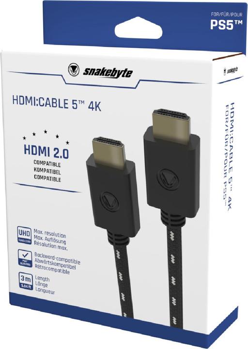 Image du produit EPE Snakebyte SB916120 Câble HDMI 3 m HDMI type A (standard) Noir (3 m, HDMI)