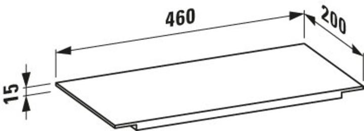 Immagine prodotto Laufen Kartell mensola per lavabo, L/A: 460/200/15 mm, H3853310